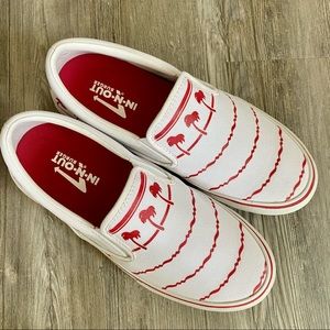 In-n-Out slip on sneakers with matching shirt